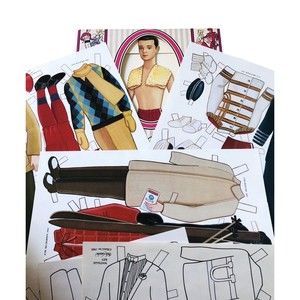 VTG Ken (of Barbie) Paper Doll By Peck Gandre Nostalgic 1989 Uncut Paper Clothes
